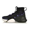 Баскетбольные кроссовки Li Ning Air Raid 5 Playoff с амортизацией, противоскользящие, износостойкие, высокие, мужские, баскетбольные кроссовки, черные, фиолетовые, ABAP023-1