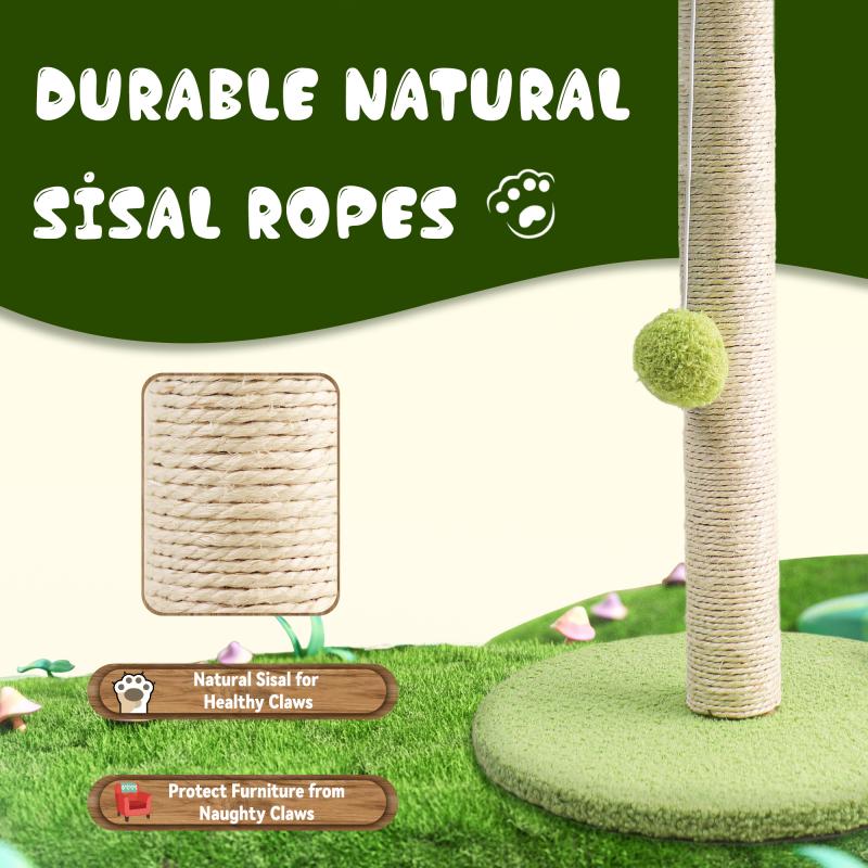 Pet Cat Toy Funny Cat Stick Balls Durable Sisal Scratching Board Cat Supplies Cat Grab Column Interactive Toy Climbing Post 2024