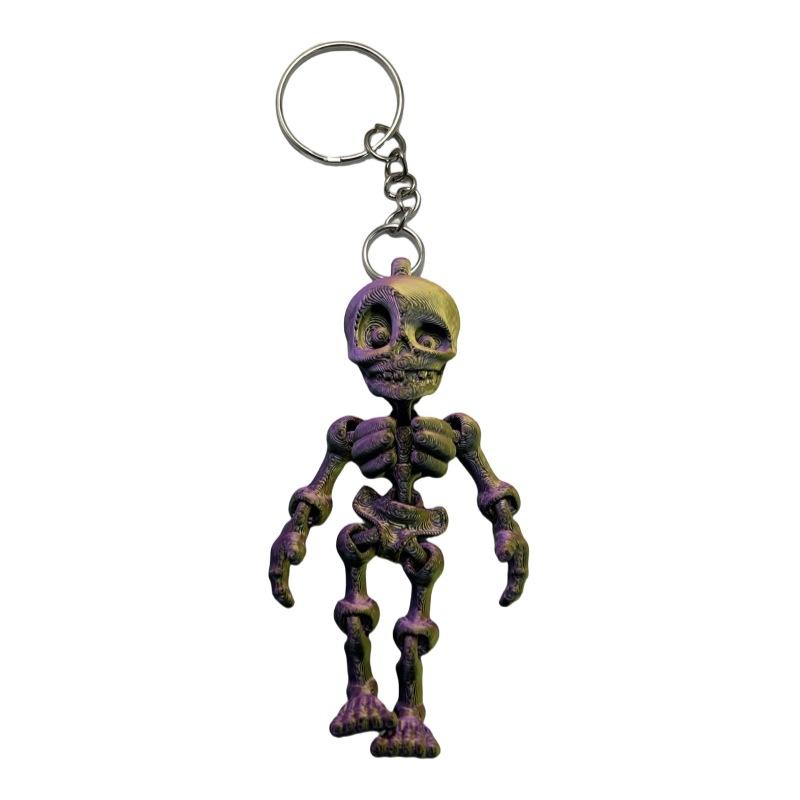 Брелок-подвеска в виде 3D-печатного скелета с подвижными суставами, игрушки для снятия стресса, настольное украшение, поделка для ребенка, подарок на Хэллоуин