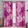 Retro Pastoral Butterfly Flower 3D Printing Curtains Beautiful And Fresh Bedroom Living Room Study Polyester Fiber Curtains 2PCS