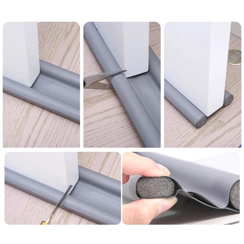 Flexible Door Bottom Sealing Strip Sound Proof Noise Reduction Door Stopper 93Cm