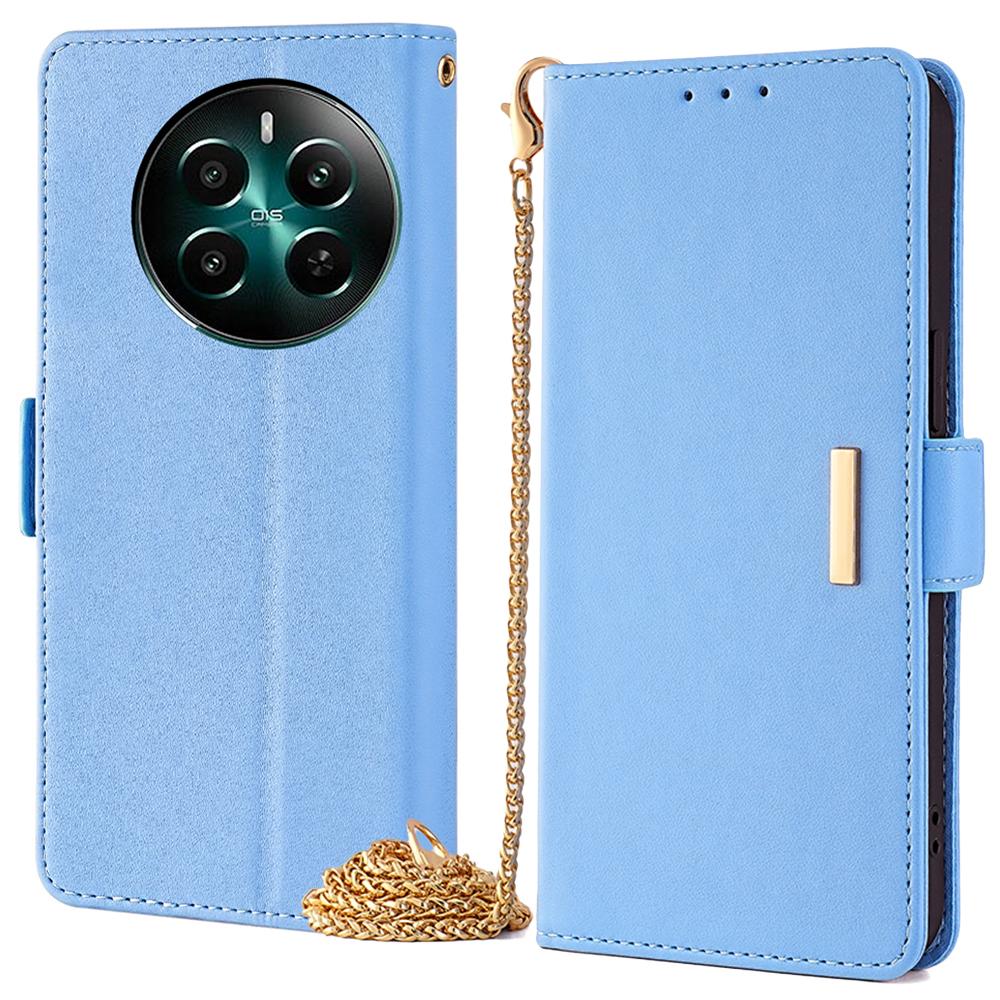 For Realme 12 4G/12+ 5G Leather Case RFID Blocking Wallet Phone Cover with Magnetic Clasp