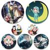58MM 58mm SPY X FAMILY Brooch Pins Round Shape Painting Anime Brooches Cute Cartoon Badge Backpack Hat Jewelry Accessory Fans Gifts