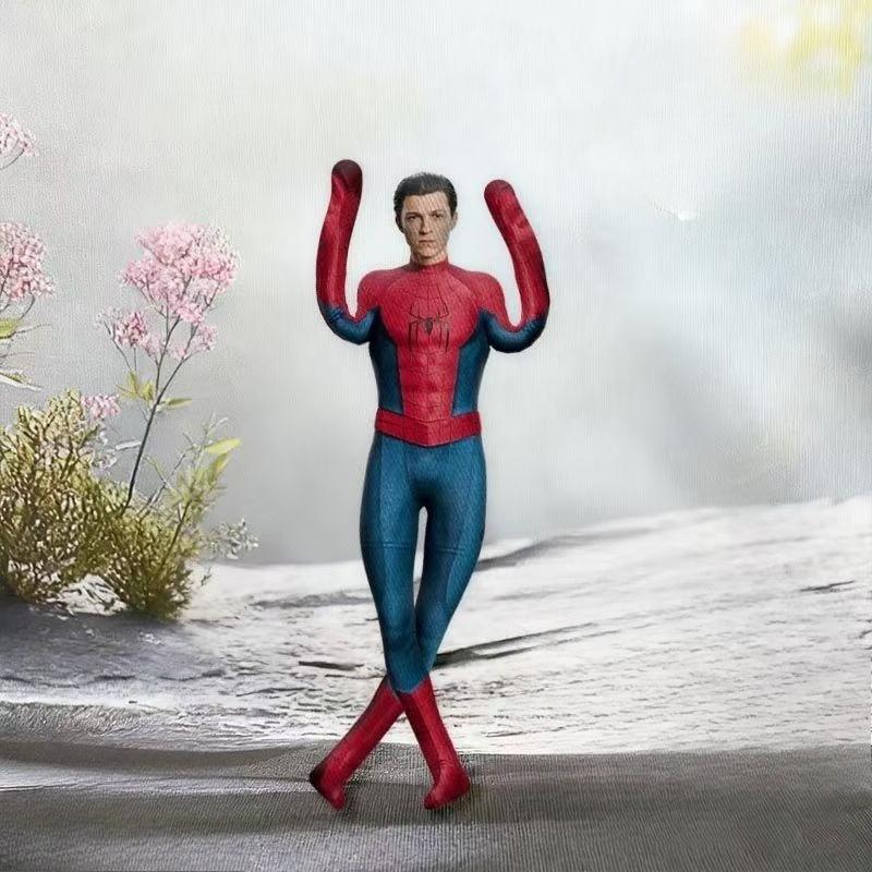 28cm Tom Holland Plush Doll with Built-in Wire Frame Can Be Shaped Funny Abstract Doll Fan Collection Support Merchandise