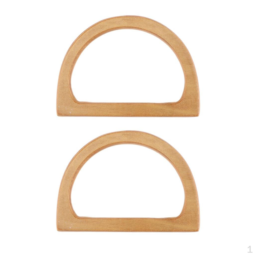 Деревянная ручка для сумки, для изготовления сумки, 2 шт., цвет дерева, как описано