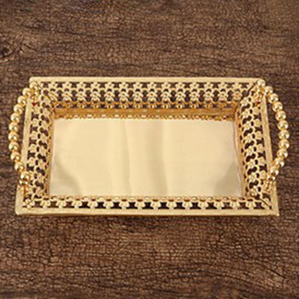 Полая металлическая фруктовница ручной работы, поднос для хранения закусок, тарелка для послеобеденного чая в стиле легкой роскоши, торт