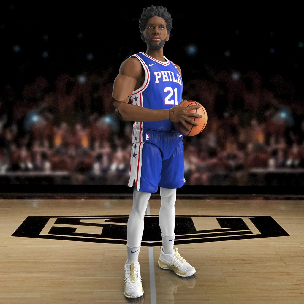 Hasbro Starting Lineup NBA Series 1 Joel Embiid 6-inch (15cm) Size Action Figure with Limited Panini Sports Trading Card Basketball F8184 Genuine