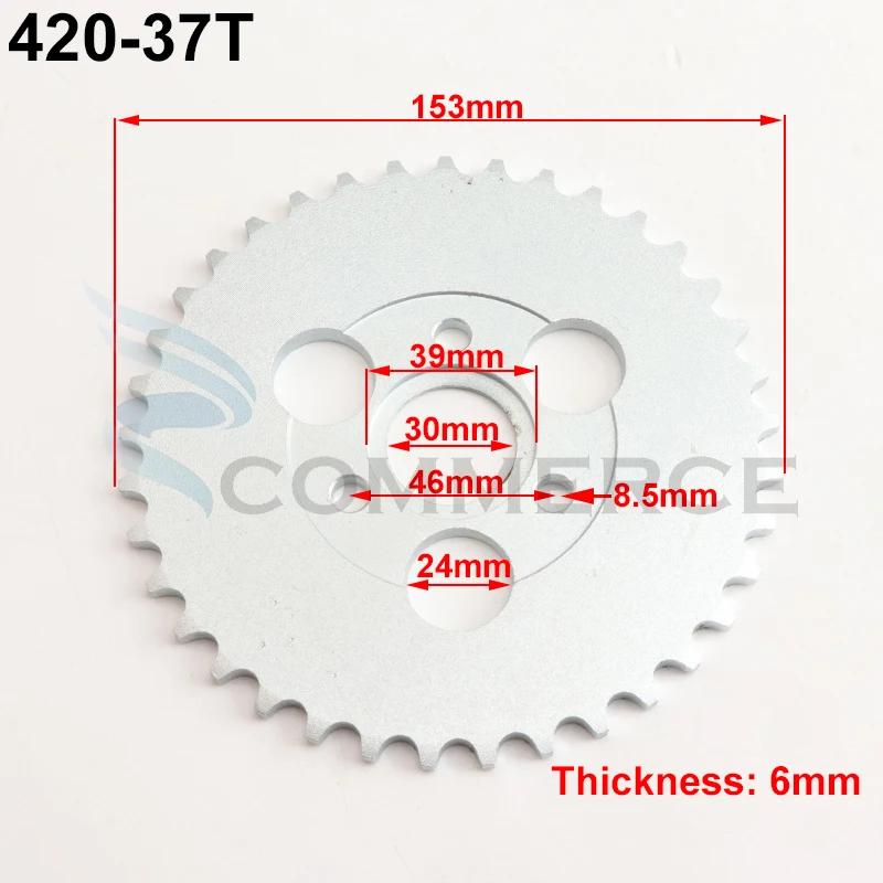1 шт. 420/428 24T/26T/28T/29T/31T/35T/37T Зубьев 30 мм Задняя звезда Совместимо с Honda Monkey Мотоцикл Питбайк Грязевой байк Аксессуары