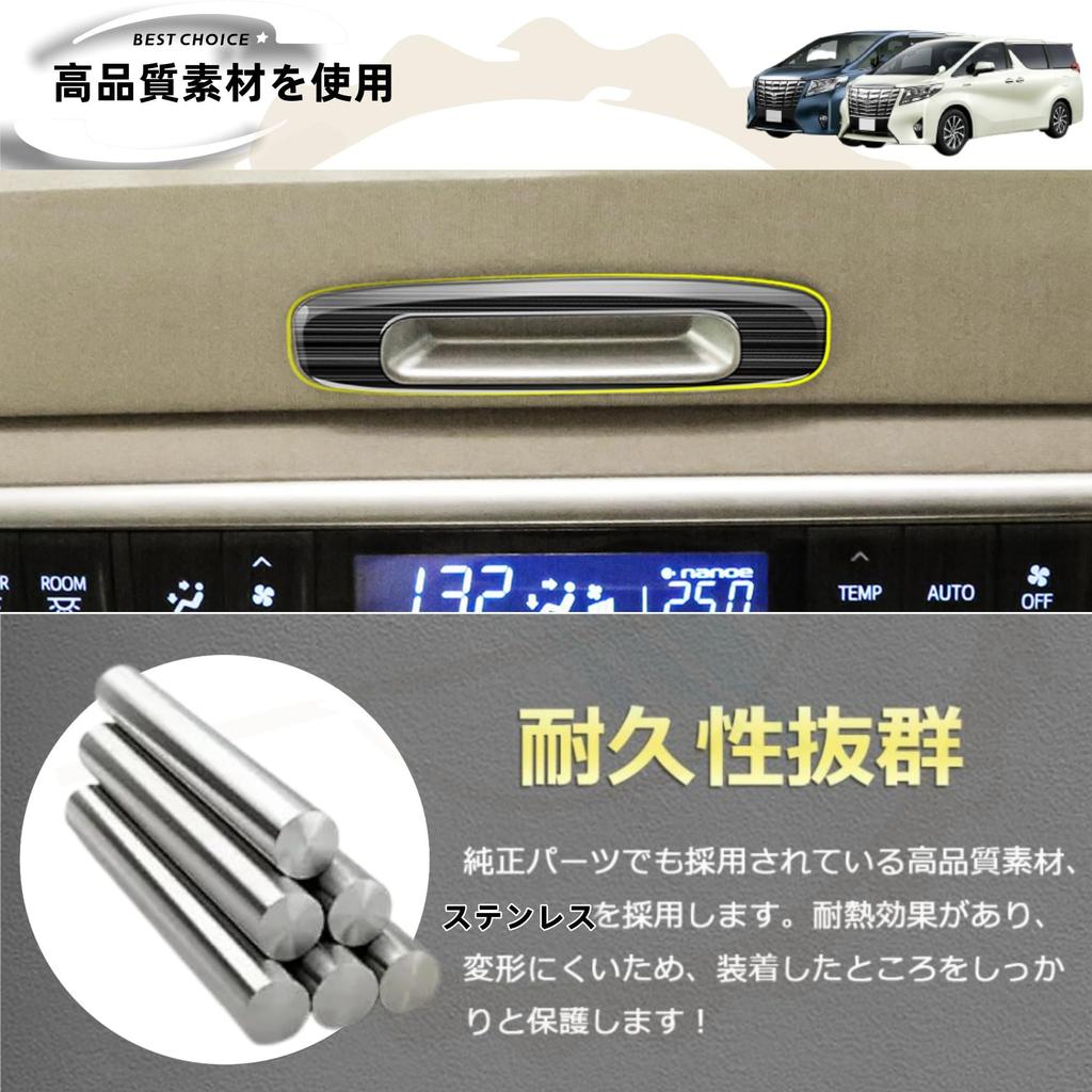 DodoxDIY Compatible Alphard Vellfire 30 Series Early Late Accessory Roof Window Handle Switch Panel Cover Interior Parts Hairline Black