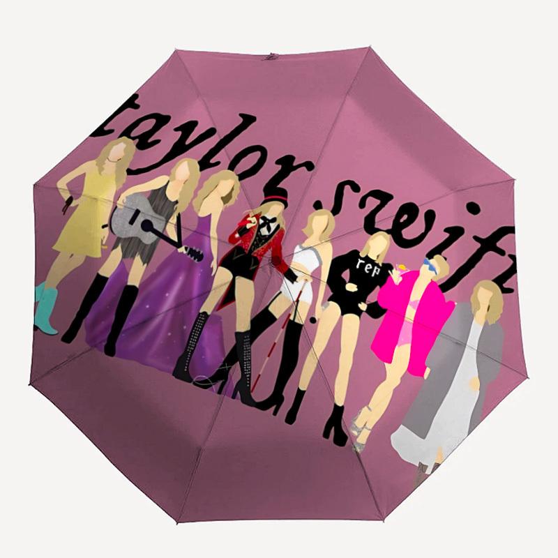1pc Taylor Swift Automatic Open/close, Portable Folding Umbrella for Women & Men,Compact Parasol,, Durable Frame yy250809185