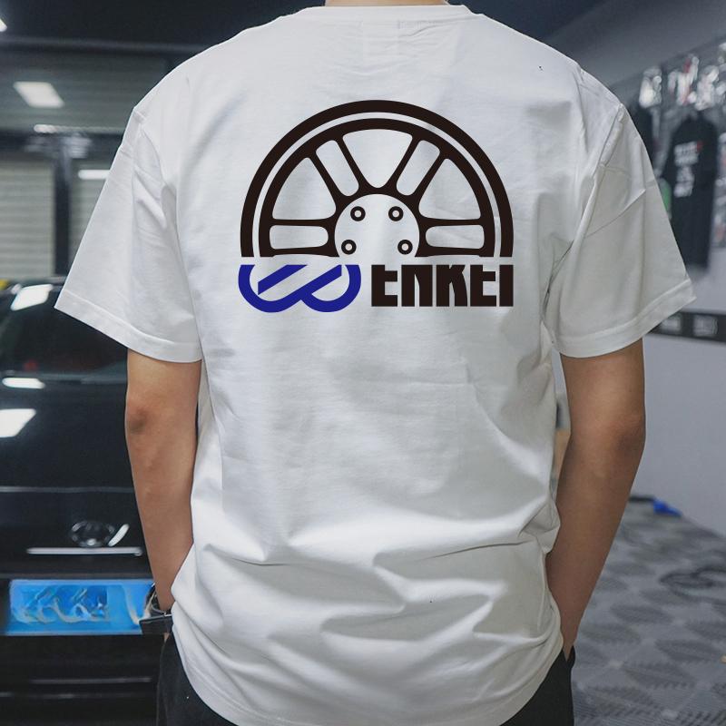 Японский JDM Модифицированный автомобиль Кованый Спининговый Диск ENKEI RPF1 Футболка с коротким рукавом Культурная футболка Мотоцикл