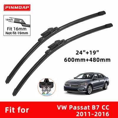 Автомобильные дворники с двойной резиной для VW Passat B7 CC 2011-2016 Передние щетки Резак Автомобильные детали Аксессуары Стеклоочистители Изнашиваемые детали