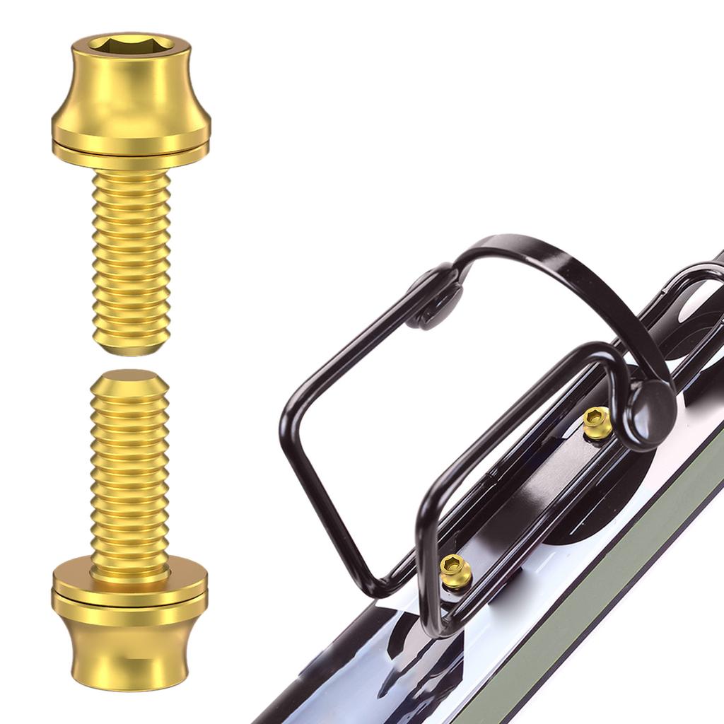 2 шт. M5x12 мм болты для крепления флягодержателя для воды, титановые сплавы, болты для крепления флягодержателя для велосипеда, винты с шестигранной головкой под торцевой ключ