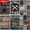 [MyPlate] My Garage Metal Sign Vintage Mechanic Tin Sign Man Cave Decoration Wall Decor For Bar Plaque Home Decor Tool Poster