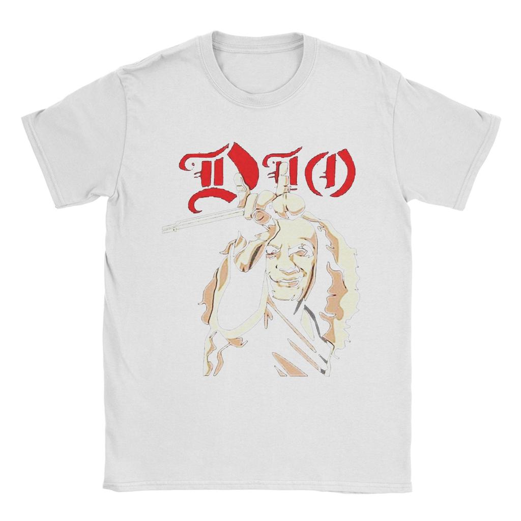 DIO Рок-группа Хлопковая футболка для мужчин Лето Классические футболки Круглый вырез Футболки Харадзюку Дизайн оверсайз Топы