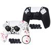 JYXETOV PS5 Controller Cover Free 8 Button Silicone Can Be Charged with the Original Suitable for Printing Pattern 1pc/2pcs (28 Options), Cap,