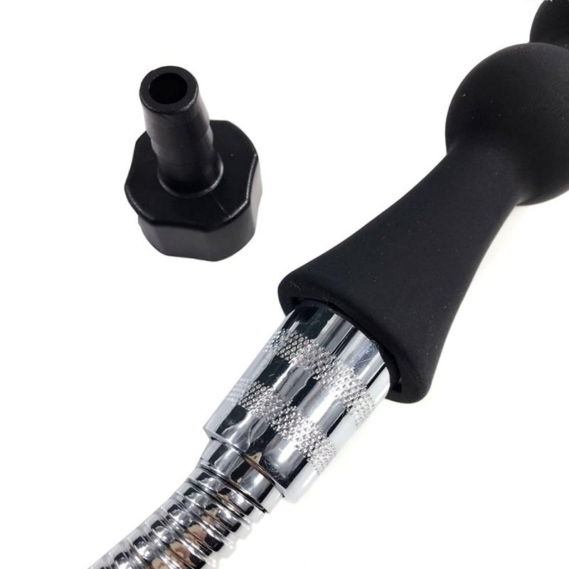 23,6 дюйма длиной Анальный очиститель Силиконовая анальная пробка Спринцовка Вагинальное омывание Игрушки для душа тела Клизматор Очиститель толстой кишки Анальные бусины Душ Очиститель