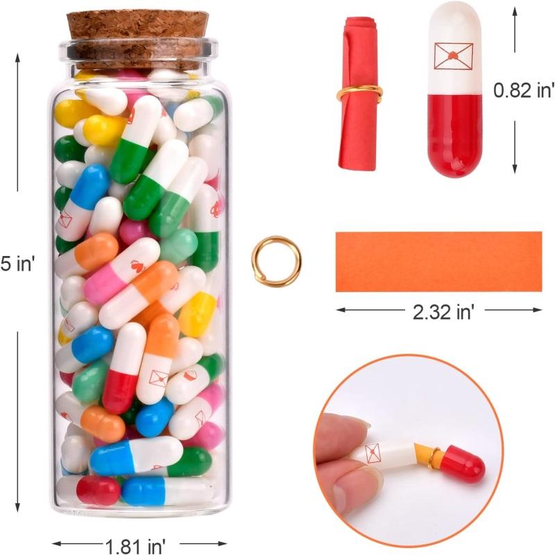 Подарки на День святого Валентина для нее, его, девушки, парня, капсулы, сделай сам, письмо, послание в бутылке, 100 шт., цветные таблетки с надписью «Любовь, дружба»