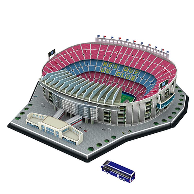 Реал Мадрид 3D Пазл Футбольное Поле Модель: Игрушка для сборки без клея и кубок Лиги чемпионов - идеальный подарок на день рождения для мужчин