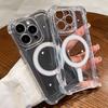 Luxury Magsafe Transparent Case For iPhone 16 15 14 13 12 11 Pro Max Plus Magnetic Wireless Charge Shockproof Soft Bumper Cover