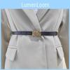 Двухслойный женский ремень из коровьей кожи для платьев и пальто