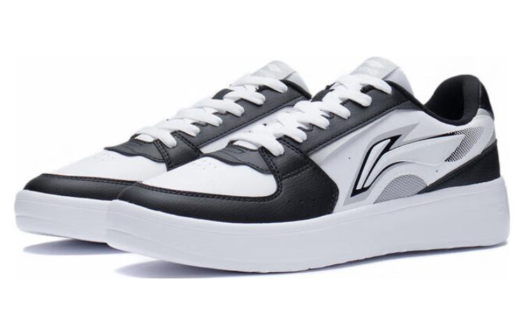 Li Ning Galaxy Sports Fashion Collection Comfortable Coverage Cushioning Low top Skateboard Shoes Men's White AGCS253-5