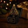 Christmas Tabletop Ornaments Magic Gift Box, Spring-Loaded Pop-Up Holiday 3D Santa Festive Decorations Claus Snowman Angel Elk Trick Box for