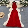 Pure Desire Sleeveless Dress Women's Summer Sexy Backless Waist Thin Spice Girl Chic Pendulum Long Skirt