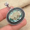 Aqua Apatite Gemstone Solid 925 Sterling Handmade Silver Jewelry Pendant For Her