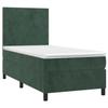 3142872 vidaXL Bed with Box Spring and Mattress Dark Green 80x200 Cm Velvet