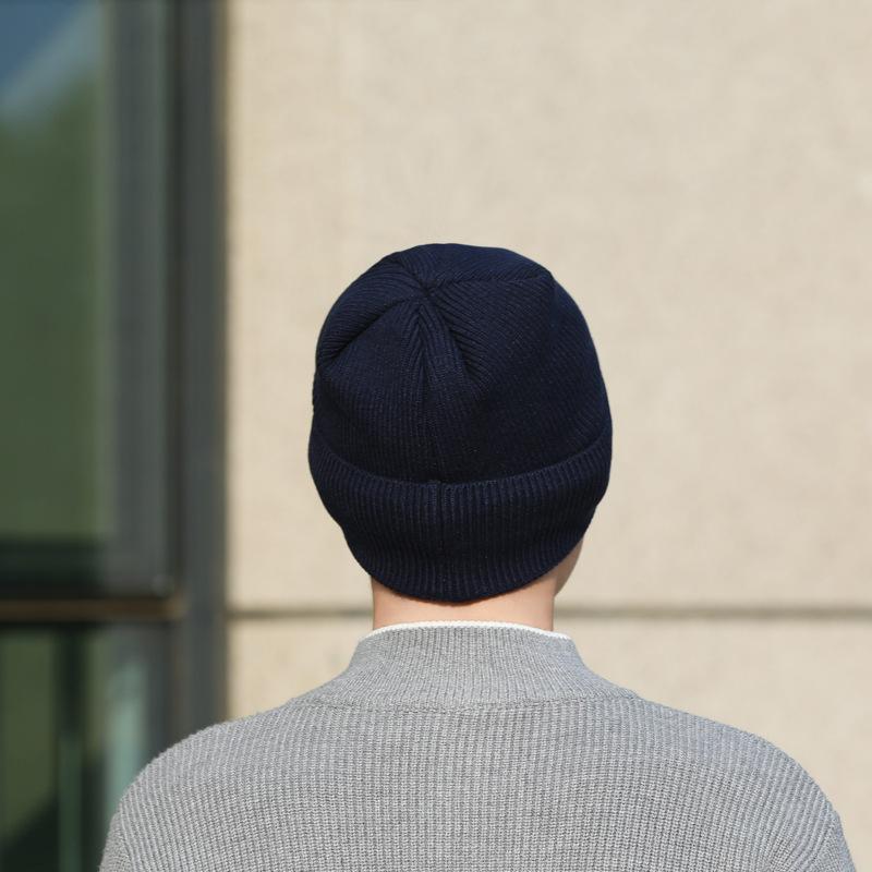 Hat Men'S New Fleece Warm Windproof Wool Hat Outdoor Cycling Ear Protection Thickened Knitted Hat Cold Hat