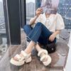 Platform Casual Sandals Women's Outer Wear Spring and Summer 2024 New Versatile Velcro Muffin Sports Beach Sandals