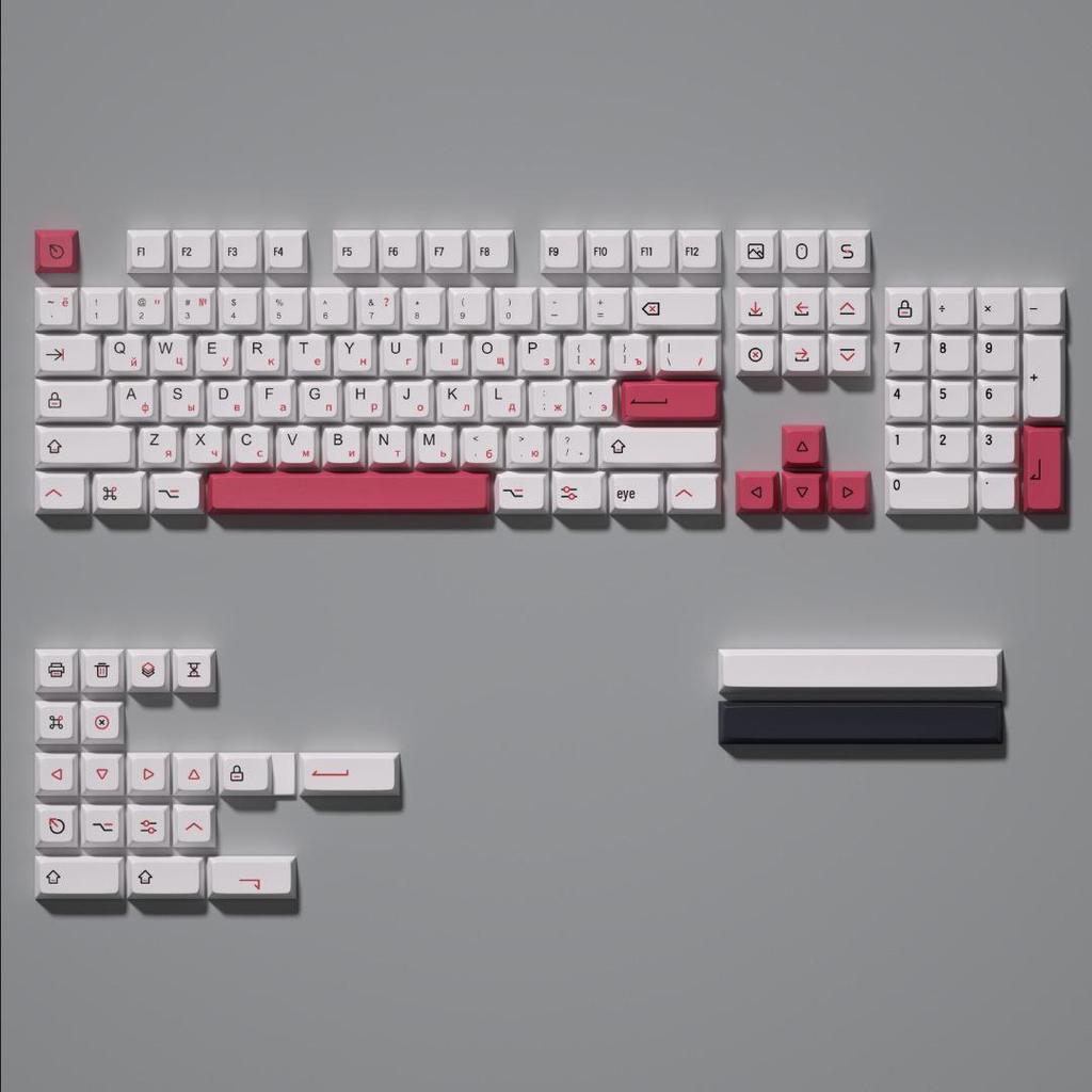 Набор кейкапов XDA PBT - Узор 'Собачка Пача', Сублимационная печать, Японский/Русский.