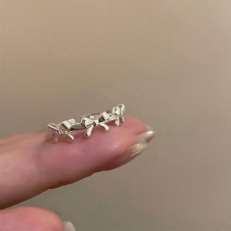 2 шт. кольца с бантами для женщин и девочек, милые геометрические кольца с бантом, регулируемые кольца для свадебной вечеринки, ювелирные изделия, подарки