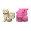 Durable 3D Silicone Mold Silicone Casting Mould Cute Pug Shape Silicone Craft Molds for Making ConcreteResin Flower Pots