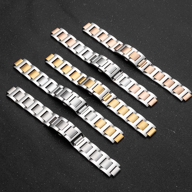 Запасной ремешок из нержавеющей стали для Cartier Ballon Bleu - Мужской и женский браслет для часов с выпуклым креплением