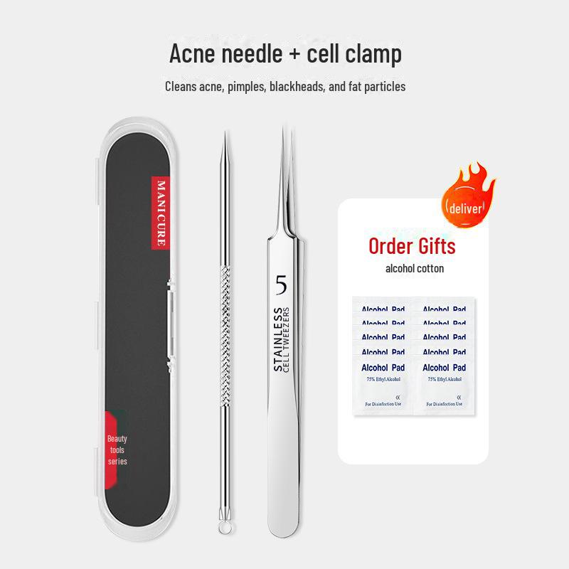 Набор ультратонких игл для лечения акне: Набор пинцетов и инструментов для удаления черных точек