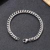 1pc Men's Stainless Steel Curb Cuban Link Chain Bracelets Jewelry Gift