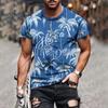 Coastal Escape 3D Printing T-shirt with Innovative Design Blue Sky Adventure Palm-fringed Paradise Sunlit Fashion Top