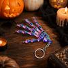 Handmade Movable Skeleton Hand Novelty Glowing Skeleton Hand Pendant Skull Hand Key Ring  Desk Toy