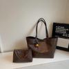 2025 Осень/Зима Универсальная Сумка-тоут большой вместимости в ретро-стиле – Женская модная наплечная сумка и сумка для мамы и ребенка