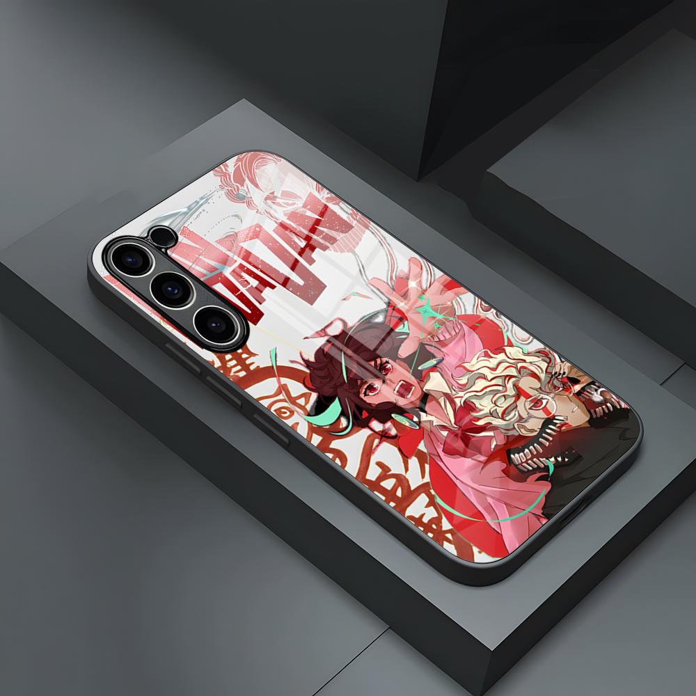 Чехол для телефона с аниме Dandadan для S24 Ultra Samsung S23 Fe S22 S20 S21 Plus Galaxy A54 A34 A24 A53 Note 20 Стеклянная крышка