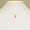 Garnet Coral Single Necklace Pendant Silver Undyed SANSUI