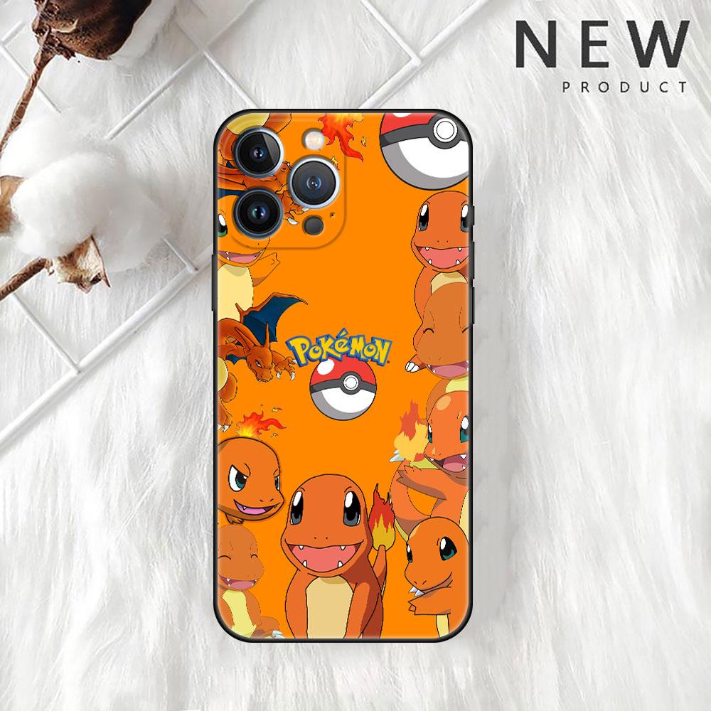 Чехол для Apple iPhone 11 13 14 12 Pro 7 Plus XR X XS Max 6 6S 13Pro Max черный силиконовый чехол для телефона Pika Pokemoon Cute