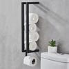 Wall Mounted Vertical Towel Rack Roll Paper Organizer Strong Load-bearing Easy To Install Bathroom Toilet Paper Holder