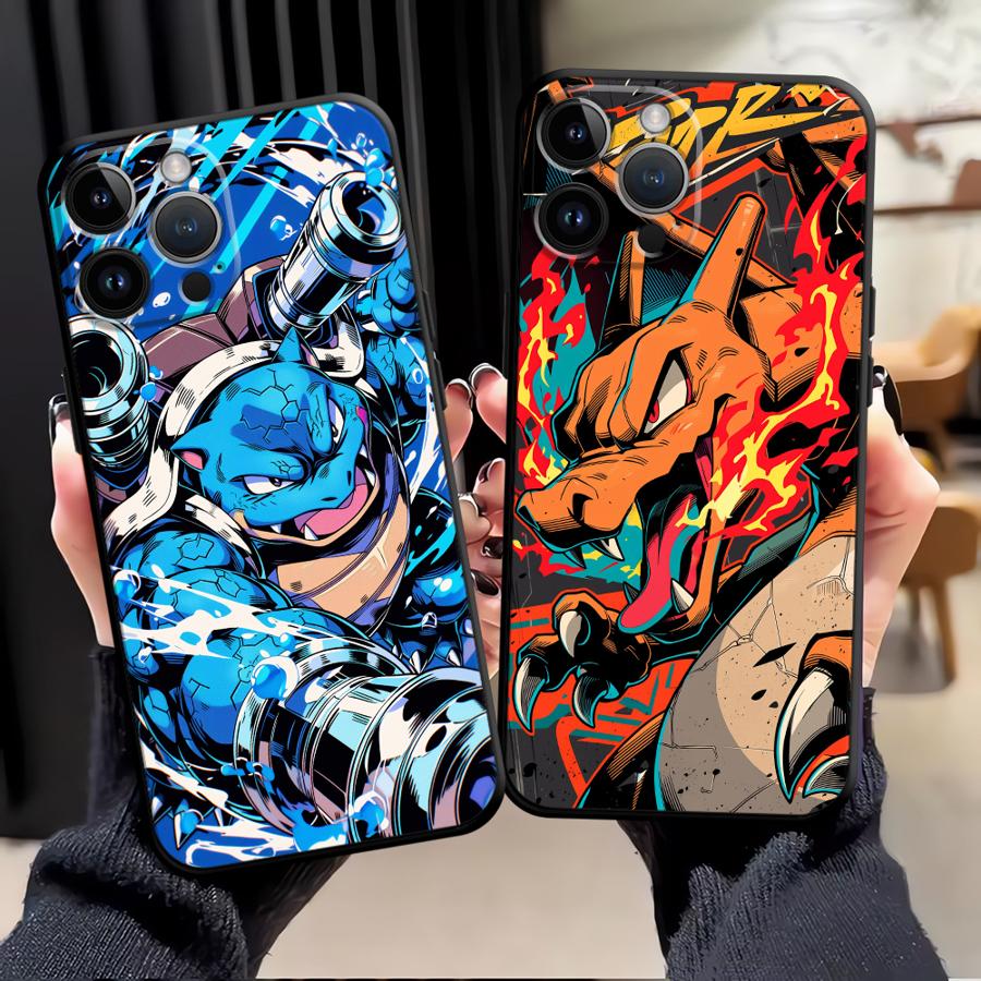 Cute Pikachu Pokemon Phone Case for Apple iPhone 16 13 15 Pro 7 8 12 11 14 17 Pro Max Air XR XS MAX Funda Phone Cover