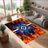 Hamburger SV Football Print Crystal Velvet Rug, Comfortable Water Absorbent Non Slip Indoor Floor Carpet