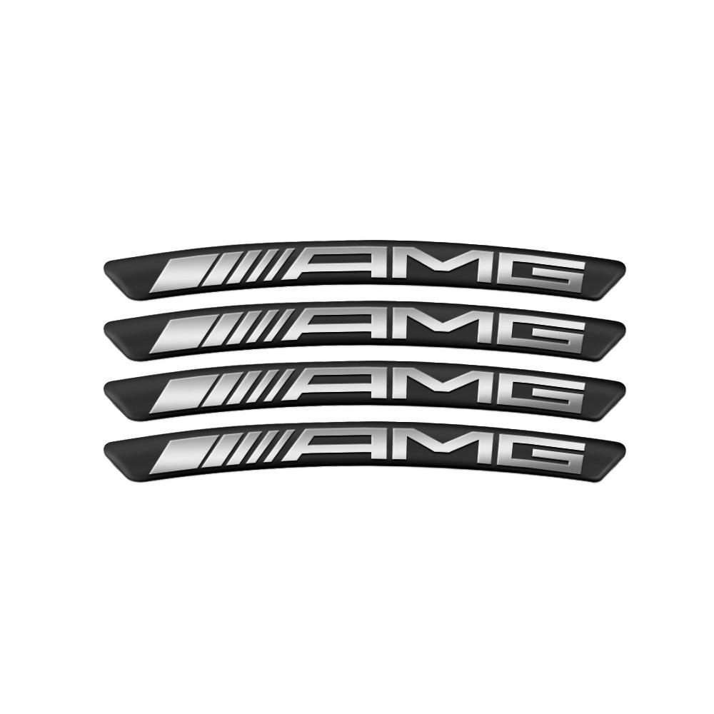 Car Wheel Rim Aluminum Logo Sticker Wheel Hub Decals For Mercedes Benz AMG C180 C200 E260 E300 ML350 W230 W204 W205 W210 W211 CE1