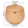 150ml Condiment Container Pot Wood/Brown/Black Seasoning Storage Box  Condiment Storage