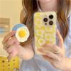Забавный Милый Яйцо Магнитная Подставка Чехол для Телефона Для iPhone 16 Pro 15 13 14 Pro Max Чехол Корейский Милый Ударопрочный Чехлы для Magsafe